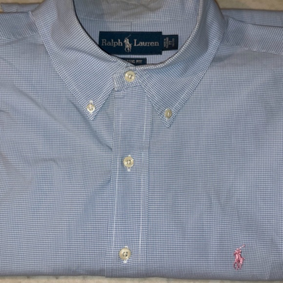 Ralph Lauren Men’s Light Blue Classic Fit Button-Down Shirt 17 - Picture 4 of 10